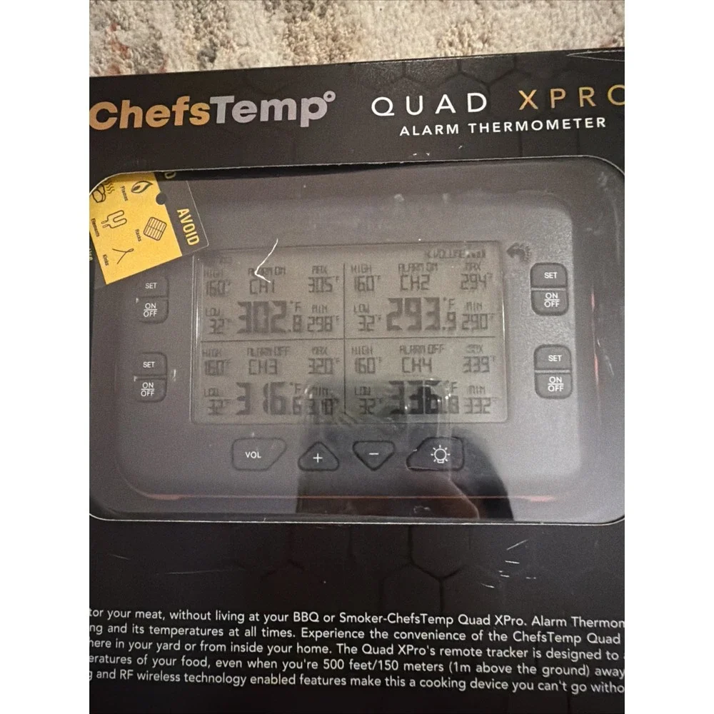 CHEFSTEMP Quad XPro Wireless Meat Thermometer, 1000FT Long-Range BRAND NEW